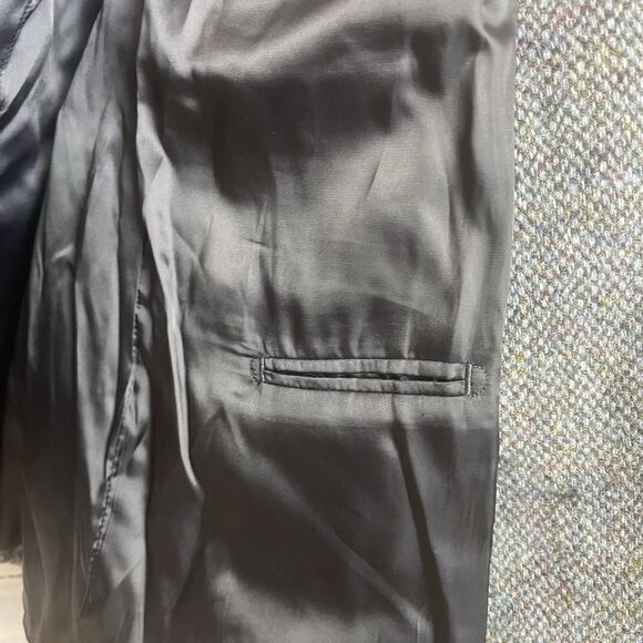 Harris Tweed Herringbone Wool Sport Coat Blazer Jacket Gray Blue 2 Button 44L - Picture 11 of 16